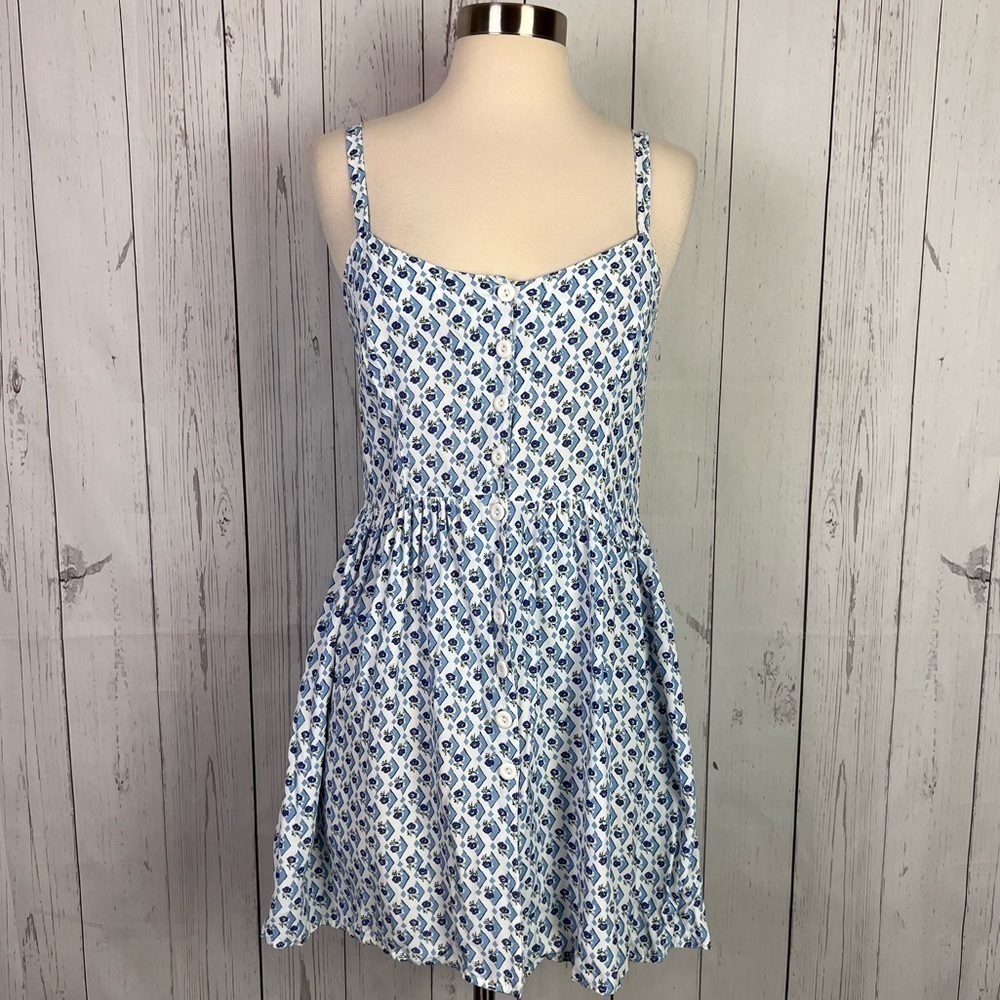 Contempo Casuals | vintage blue print summer dress